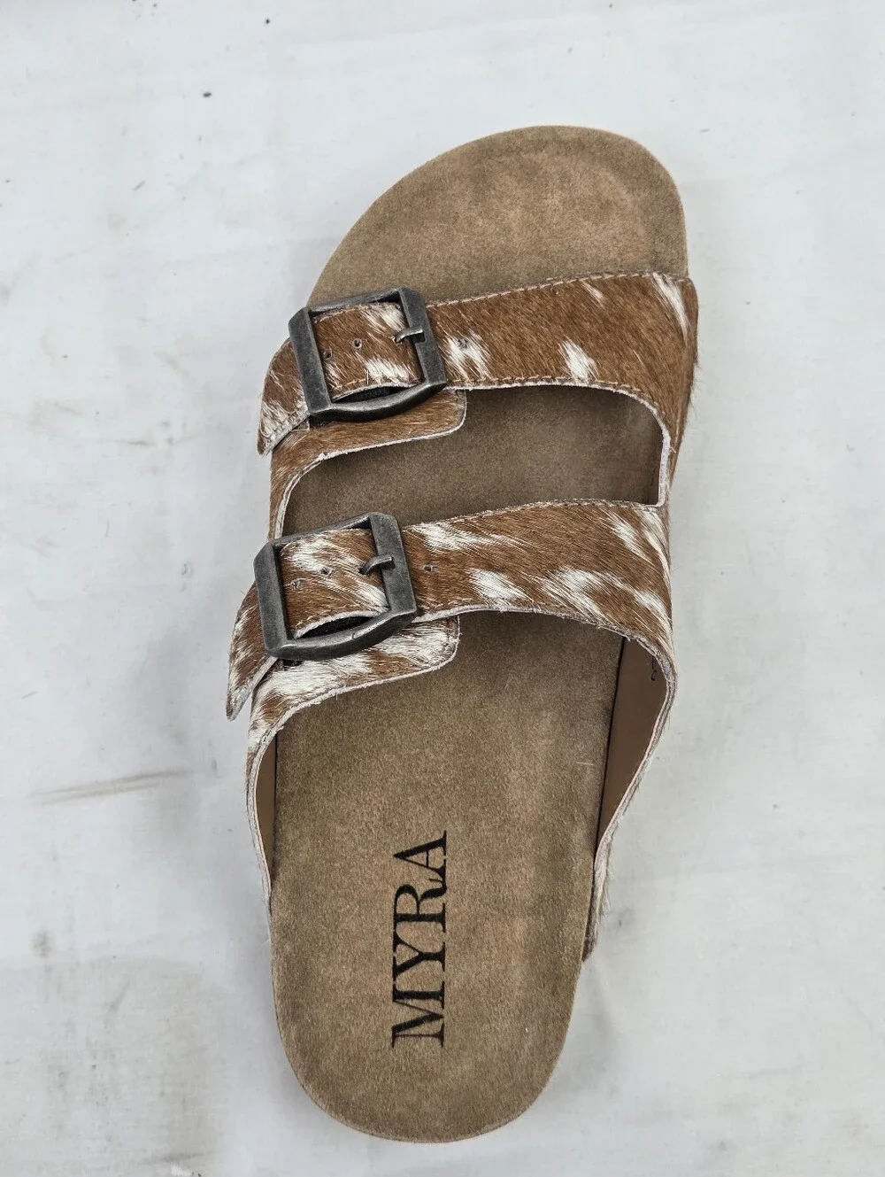 NWT - Myra Restful Sandals Hairon Leather Size 9 - Picture 5 of 9